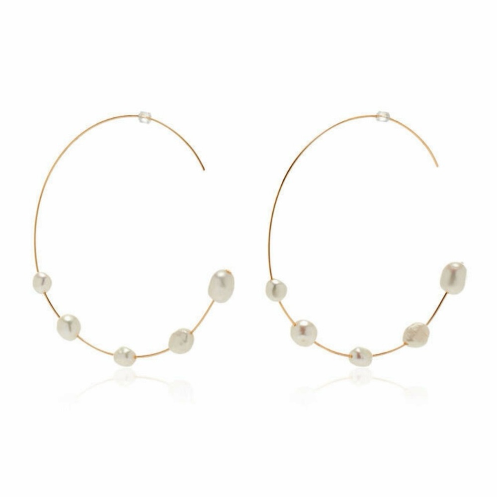 🌺🎉HP🎉🌺 NWT Cult Gaia Nubia XL Baroque Pearl Earrings - Picture 15 of 16